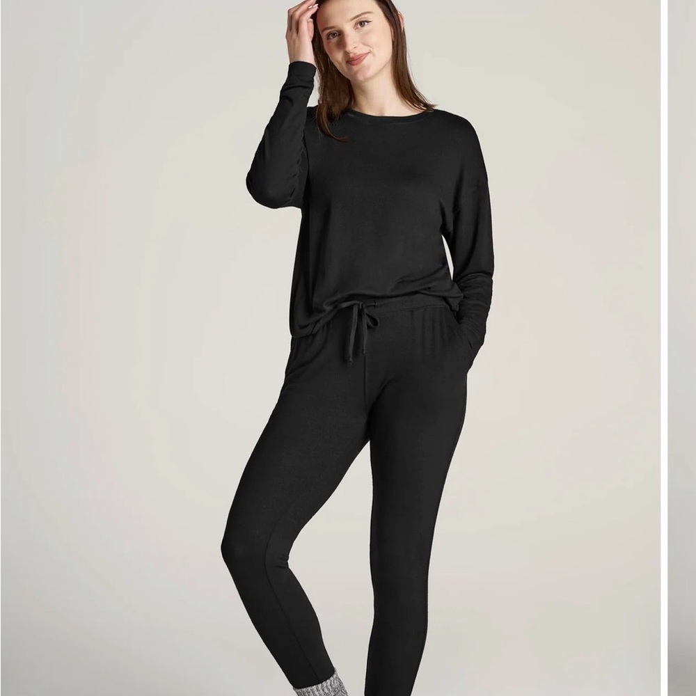 American Tall L/XT Black Joggers